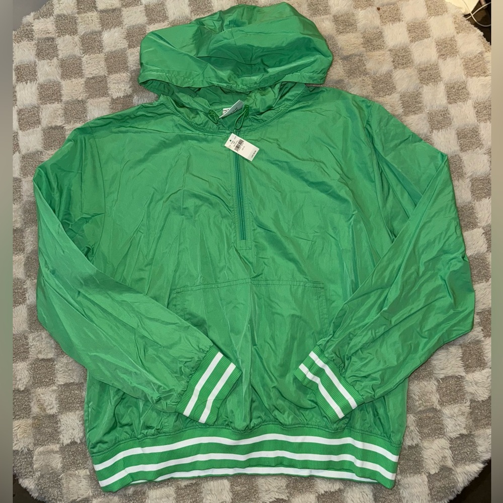 Offline by aerie Green Hooded Windbreaker jacket new XL